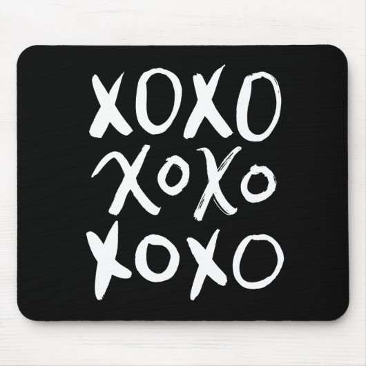XOXO | White Brush Script Muismat (Voorkant)