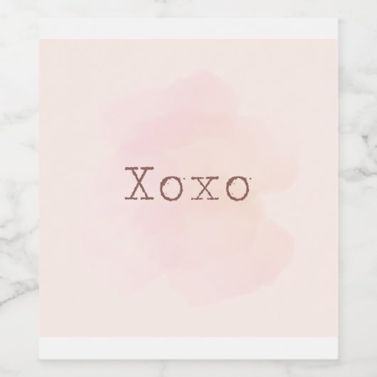 XOXO-wijnlabel Wijn Etiket (Enkel label)