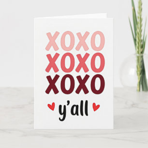 Xoxo Yall Valentijnskaart Kaart