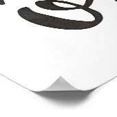 Xoxo zwart-wit typografie poster Print (Hoek)