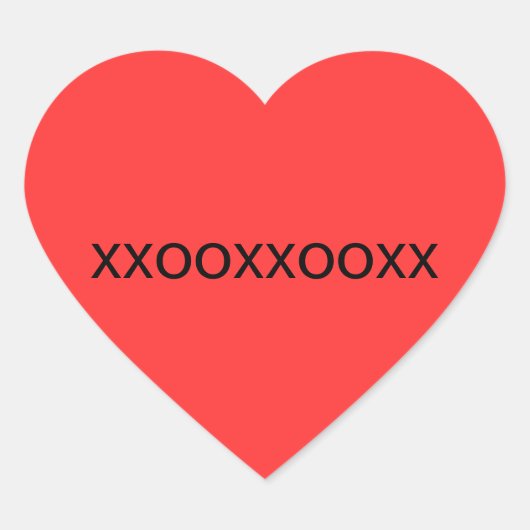 XOXOXOXO-sticker Hart Sticker (Voorkant)