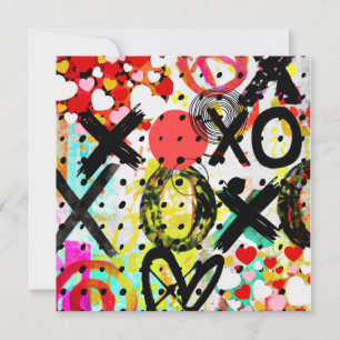 XOXOXOXOXOXO FEESTDAGENKAART