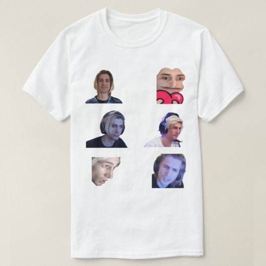 xQc Emotes Pack T-shirt (Design voorkant)