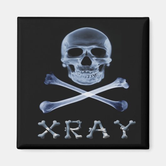 XRAY PIRATE Flag RADIOLOGY JOLLY ROGER Magneet (Voorkant)