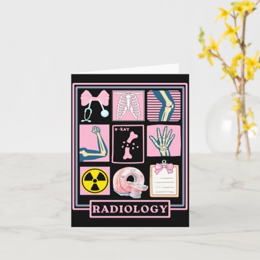 Xray Rad Tech Radiology Healthcare Appreciation Te Kaart (Gele Bloem)