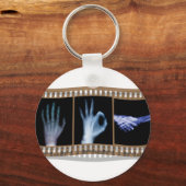 XRAY SIGN TAAL FILM - HAND OK HANDSHAKE SLEUTELHANGER (Voorkant)