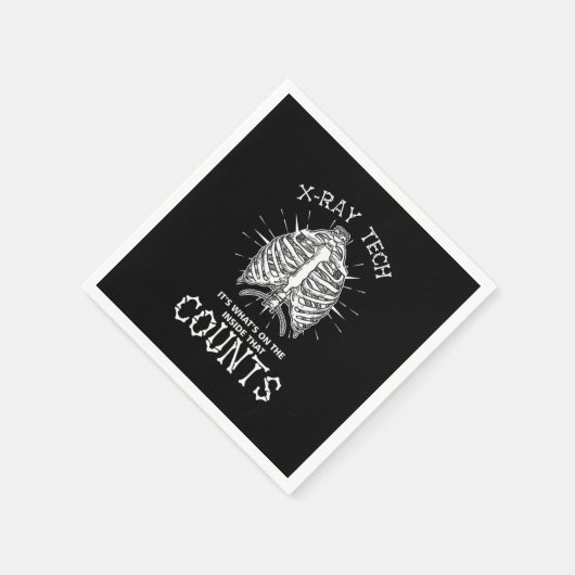 XRay Skelet Skeletsysteem Radioloog Rad Tech Servet (Hoek)