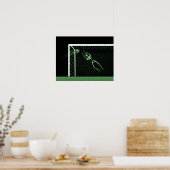 XRAY SKELETON SOCCER GOALIE GREEN POSTER (Keuken)