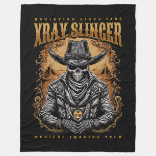 XRay Slinger Skelet Cowboy Fleece Deken