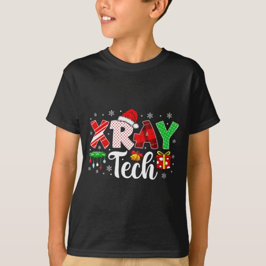 Xray Tech Christmas Bow Rad Tech Radiology Men Wom T-shirt (Voorkant)