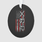 XRP Crypto Cryptocurrency American Flag Meme Ornament (voorkant)