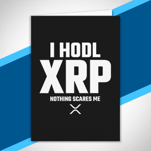 XRP Crypto Cryptocurrency Hodl XRP Funny Quote Kaart