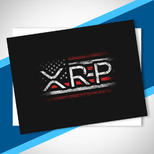 XRP Crypto Currency Cryptocurrency Amerikaanse vla Briefkaart
