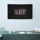 XRP Crypto Currency Cryptocurrency Amerikaanse vla Spandoek (Beurs)