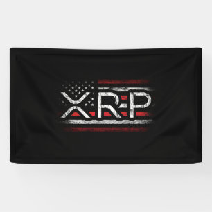 XRP Crypto Currency Cryptocurrency Amerikaanse vla Spandoek