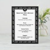 XRP Crypto Currency Zwart-wit Platte Menu (Staand voorkant)