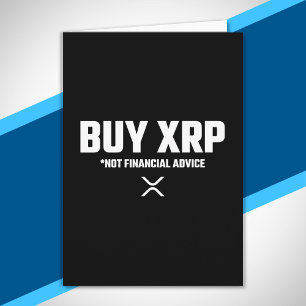XRP Crypto Meme Not Financial Advice Disclaimer Kaart