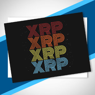 XRP Crypto Retro Cryptocurrency-thema Briefkaart