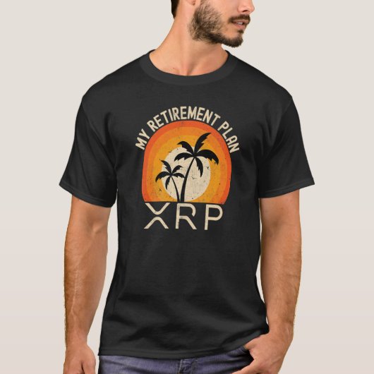 XRP Cryptocurrency Mijn Premie van het Pensioenpla T-shirt (Voorkant)