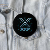 XRP Cryptocurrency XRPL Blockchain Crypto Stars Ronde Button 4,0 Cm (In situ)