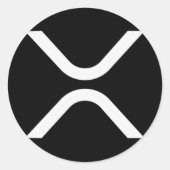 XRP-cryptovaluta Ronde Sticker (Voorkant)