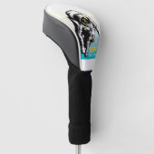 XRP NAAR DE MAAN - XRP cryptocurrency Golfheadcover (Schuin)