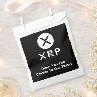 XRP Party Zwart-wit Crypto-valuta Bedankzakje