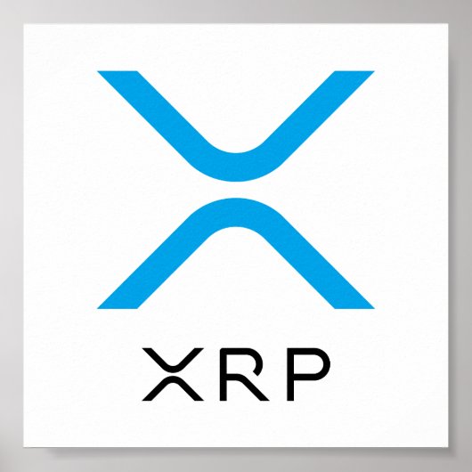 XRP ripple Blue en Black Logo | POSTER (Voorkant)