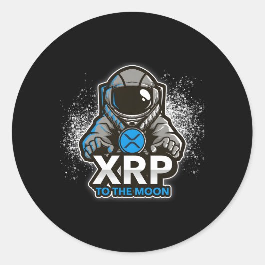 XRP Ripple Cryptocurrency Ronde Sticker (Voorkant)