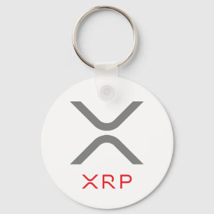 XRP ripple Grey & Red Logo   Basis-Sleutelhanger Sleutelhanger