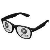XRP-symbool grappig Crypto Party Favors Retro Zonnebril (Gekanteld)