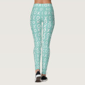 X's en O's op maat van riptide blauwgroen Leggings (Achterkant)