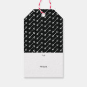 Xs & Os Valentijnsdag Gift Label - zwart Cadeaulabel (Achterkant)