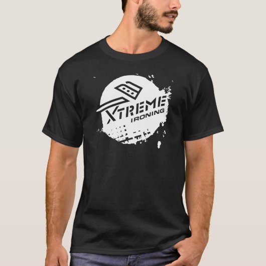 Xtreme Ironing Basic Black T-shirt (Voorkant)