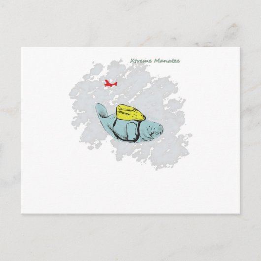 Xtreme Manatee Skydiving Briefkaart (Voorkant)