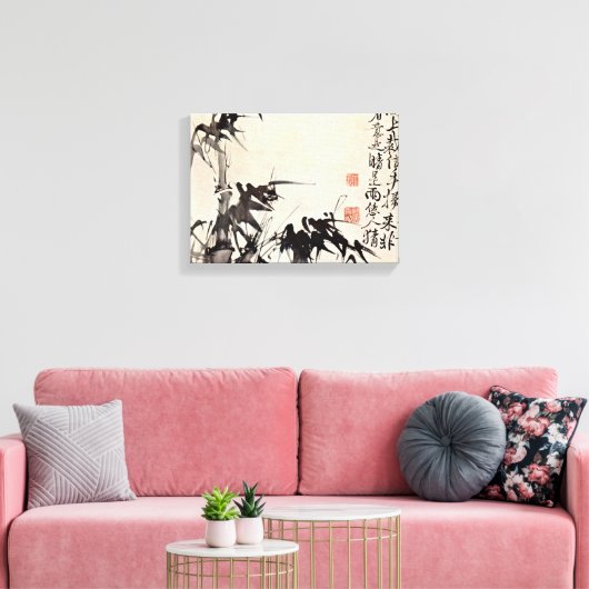 Xu Wei - Bamboe Canvas Afdruk (Insitu (Woonkamer))