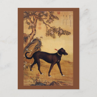 Xueluzhua ~ 雪 卢 ~Greyhound ~ Giuseppe Castiglione Briefkaart