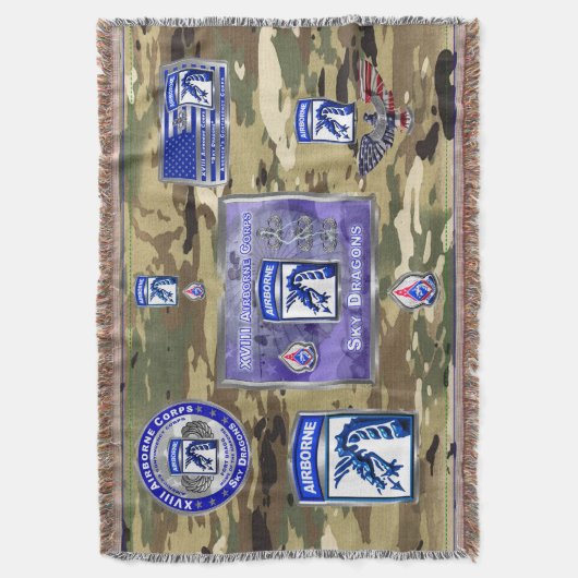 XVIII Airborne Corps Keepomwille Deken (Voorkant Verticaal)