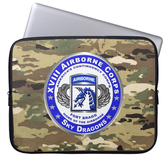 XVIII AIRBORNE CORPS LAPTOP SLEEVE (Voorkant)