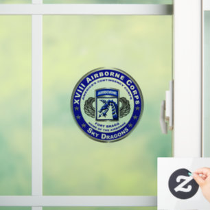 XVIII Airborne Corps SKY DRAGONS Raamsticker