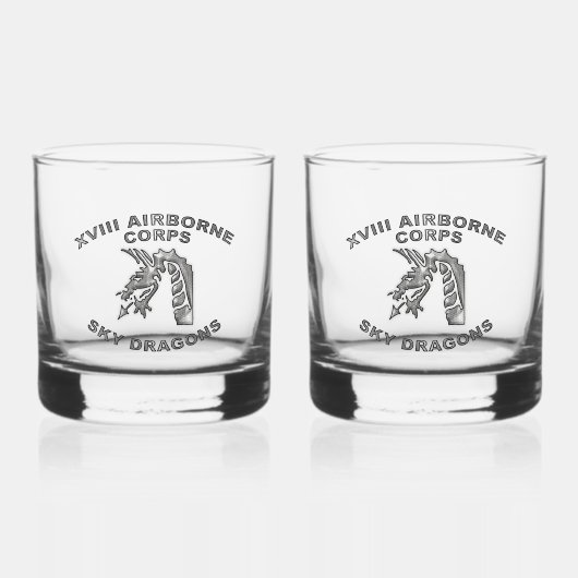 XVIII AIRBORNE CORPS WHISKY GLAS (Voorkant)