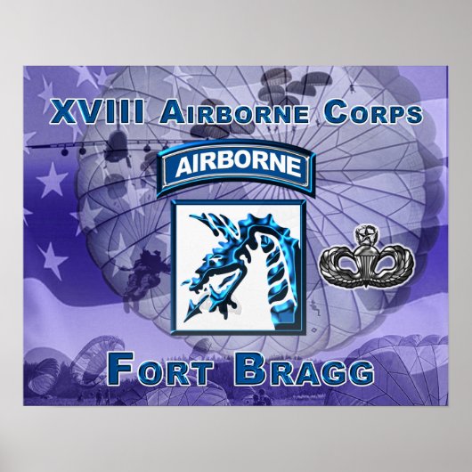 XVIII Poster du Corps aéroporté Nouveau design ! (Devant)