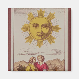 XVIIII Le Soleil, Franse tarotkaart van de zon Magneet