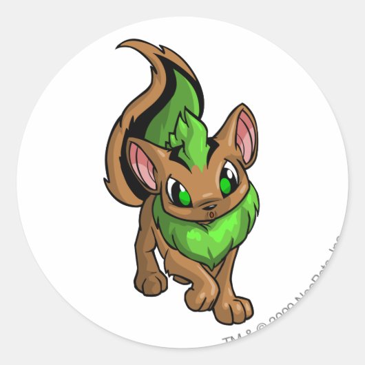 Xweetok Green Ronde Sticker (Voorkant)