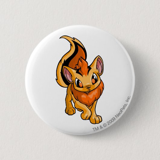 Xweetok Sinaasappel Ronde Button 5,7 Cm (Voorkant)