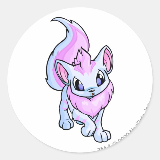 Xweetok Striped Ronde Sticker (Voorkant)