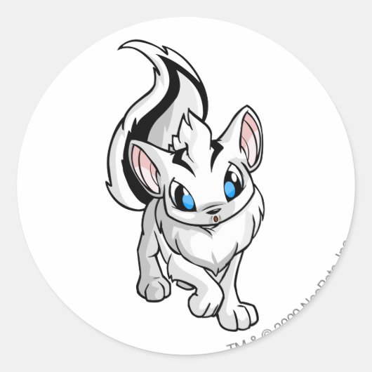 Xweetok White Ronde Sticker (Voorkant)