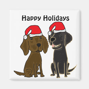 XX aimant enduit plat de Noël de chiens d'arrêt