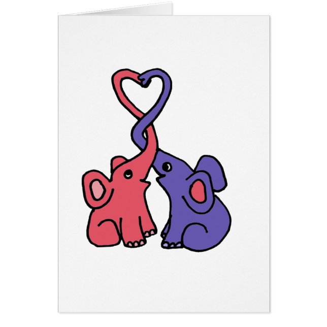 XX bande dessinée d'amour d'éléphant (Devant)