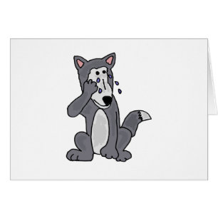 XX bande dessinée pleurante de loup